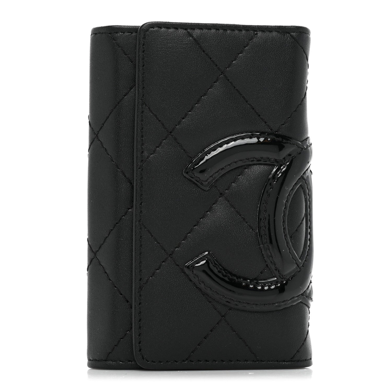 Chanel Calfskin Quilted Cambon 6 Key Holder Black 1 of 16