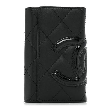 Chanel Calfskin Quilted Cambon 6 Key Holder Black 1 of 16