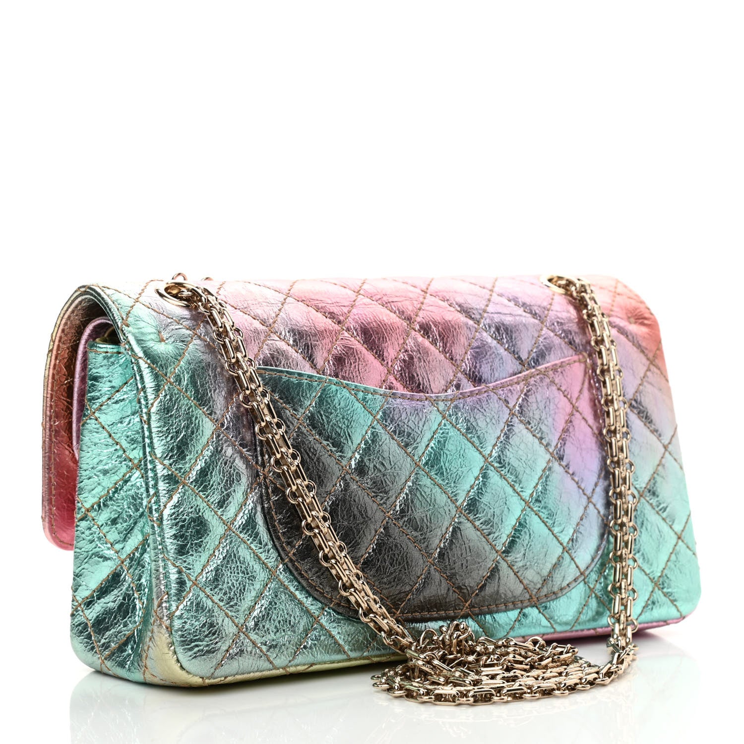 Chanel Metallic Goatskin Quilted 2.55 Reissue 225 Flap Multicolor 3 of 11