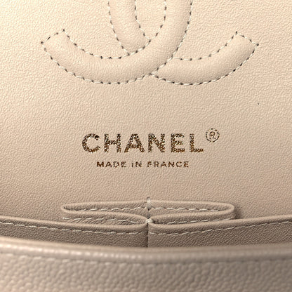 Chanel Caviar Chevron Quilted Small Double Flap Beige 6 of 11