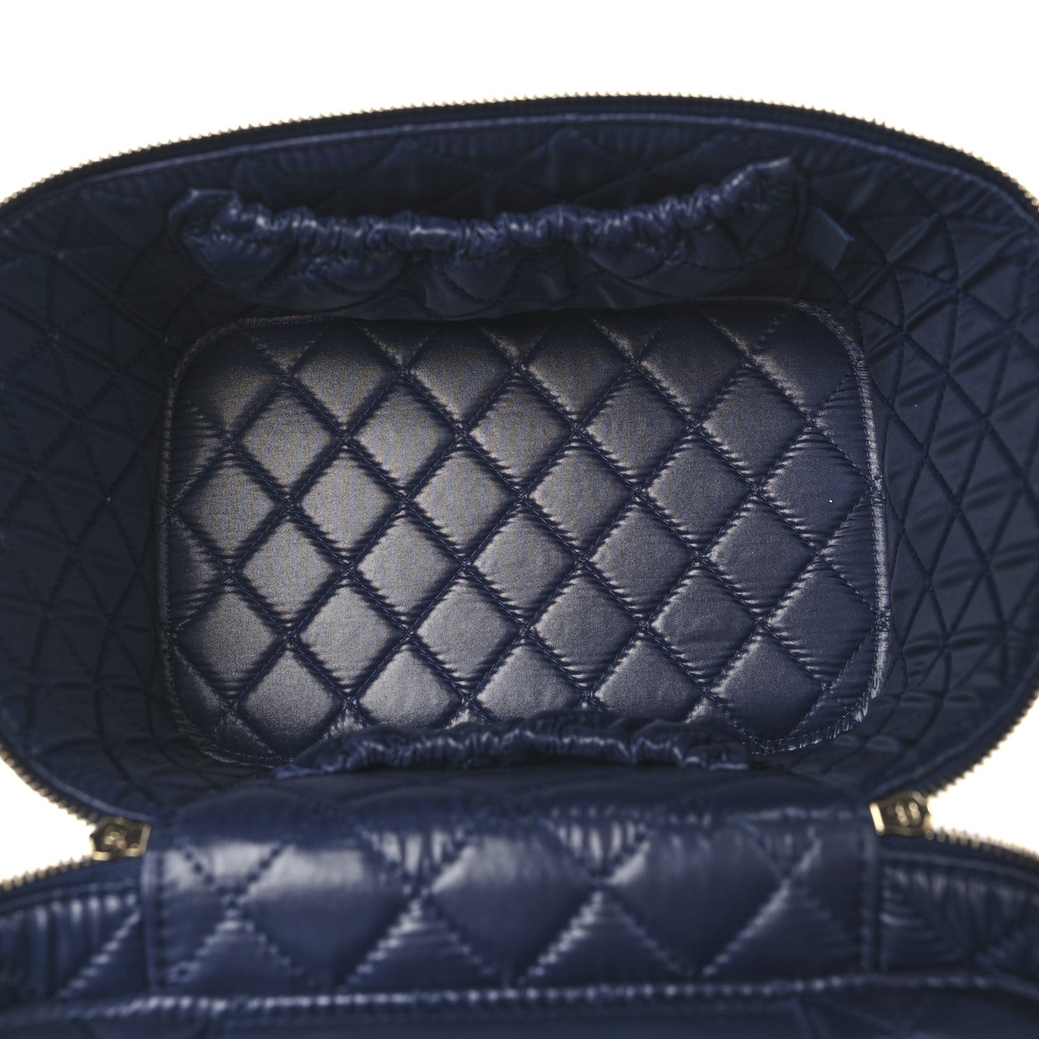 Chanel Caviar Quilted Large Vanity Pouch Dark Blue 6 of 10