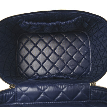 Chanel Caviar Quilted Large Vanity Pouch Dark Blue 6 of 10