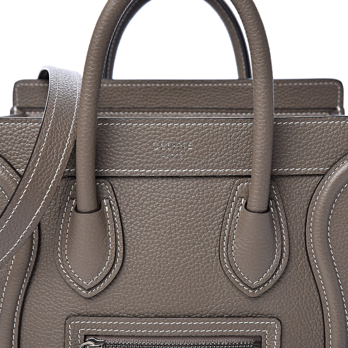 Drummed Calfskin Nano Luggage Souris