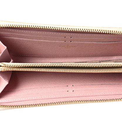 Louis Vuitton Damier Azur Clemence Wallet Rose Ballerine 5 of 7