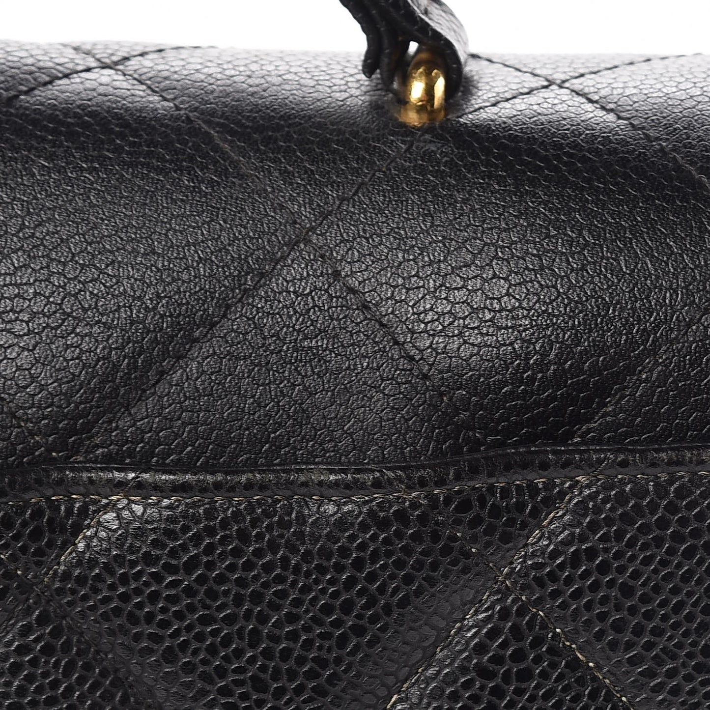 Caviar Quilted Briefcase Laptop Bag Black
