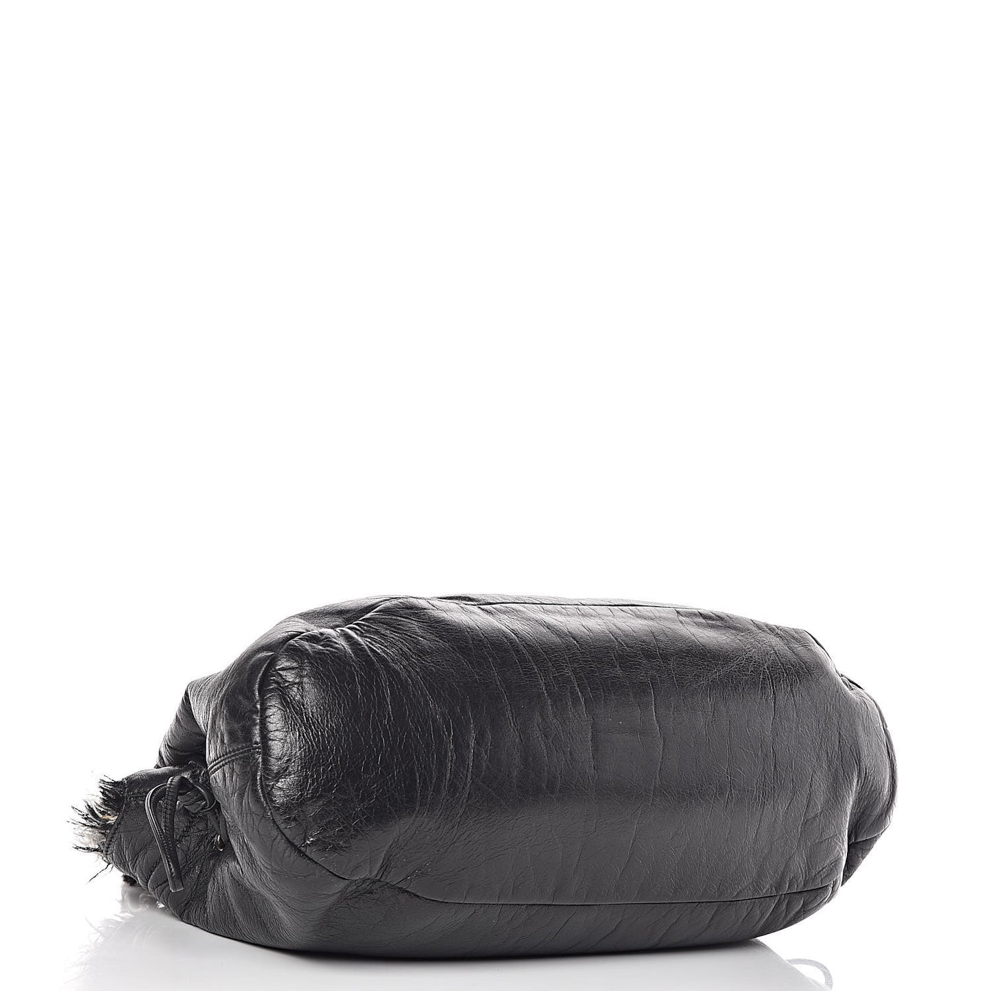 Tweed Lambskin Drawstring Tweedy Tote Black