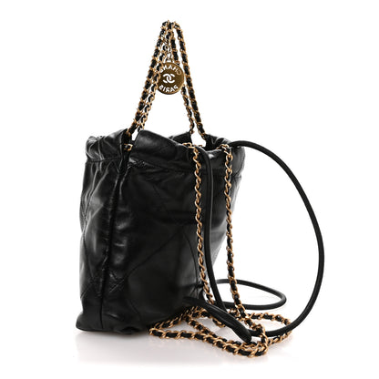 Chanel Shiny Calfskin Quilted Mini Chanel 22 Black 3 of 11
