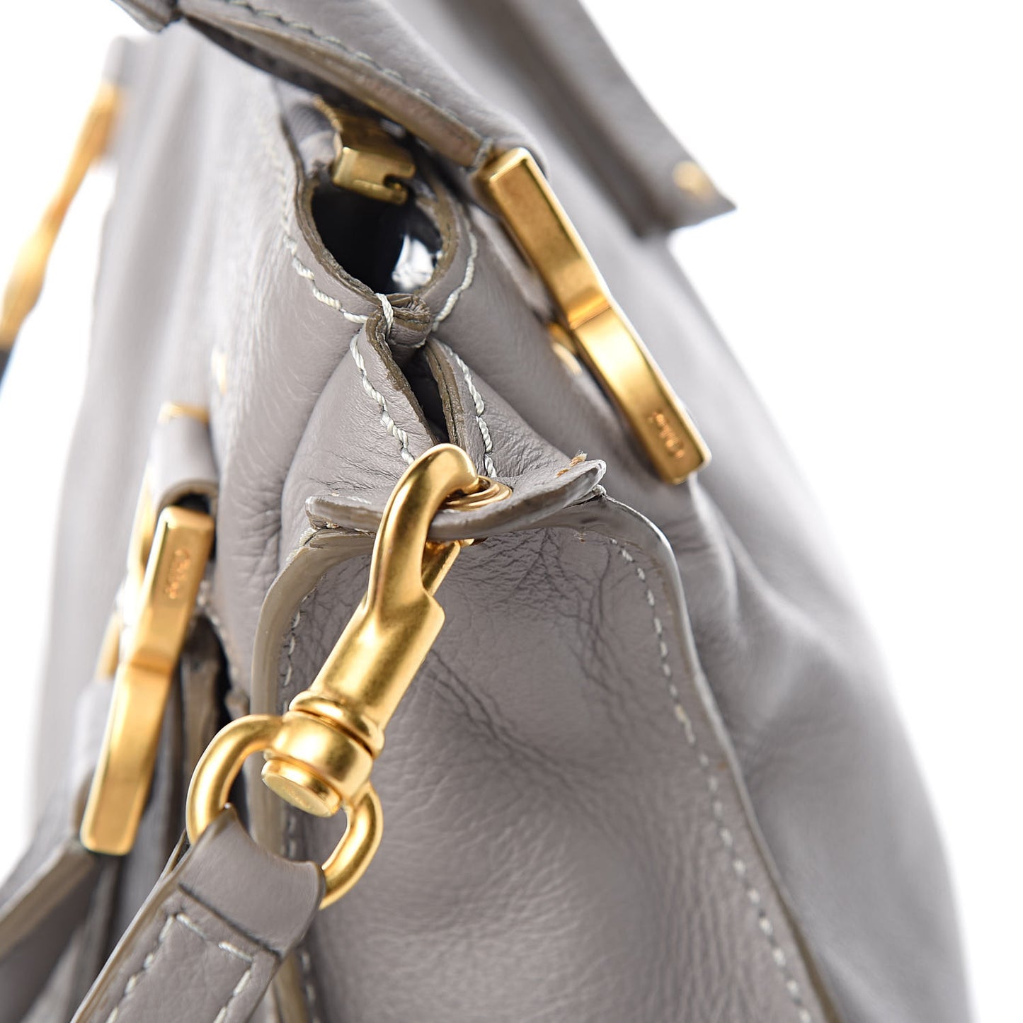 Calfskin Small Marcie Satchel Cashmere Grey