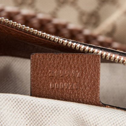 Gucci Monogram Cellarius Calfskin Large Bella Hobo Beige Ebony Cuir 7 of 7