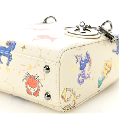 Christian Dior Calfskin Pixel Zodiac Mini Lady Dior White Multicolor 10 of 10