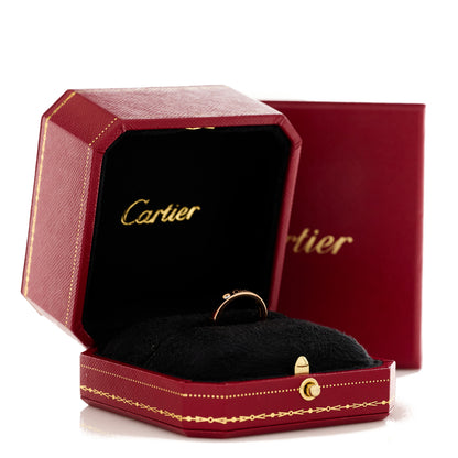 Cartier 18K Pink Gold Diamond 3mm C De Cartier Wedding Band Ring 49 4.75 5 of 5