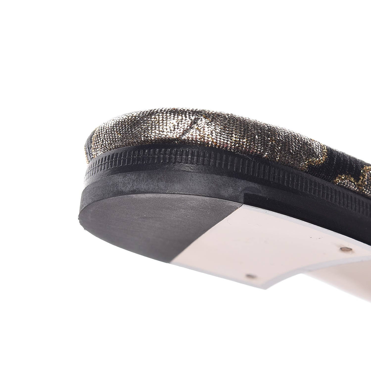 Gucci Jacquard Floral Womens Princetown Slippers 37 Oro Black 9 of 10