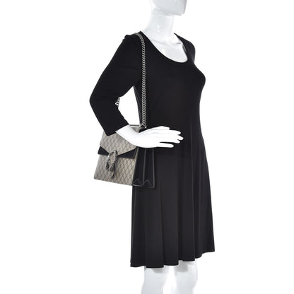 Gucci GG Supreme Monogram Medium Dionysus Shoulder Bag Black 2 of 9