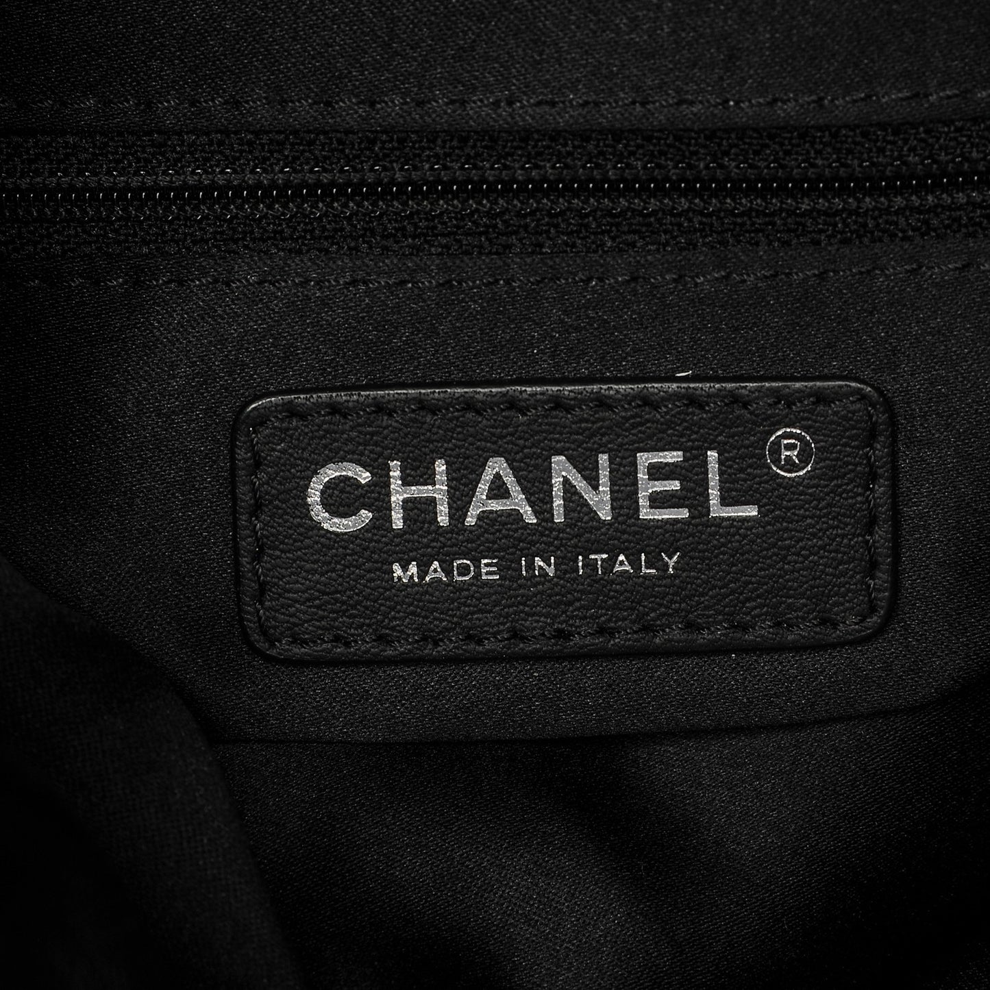 Lambskin Quilted Jumbo Grocery By Chanel Drawstring Shopping Bag Black