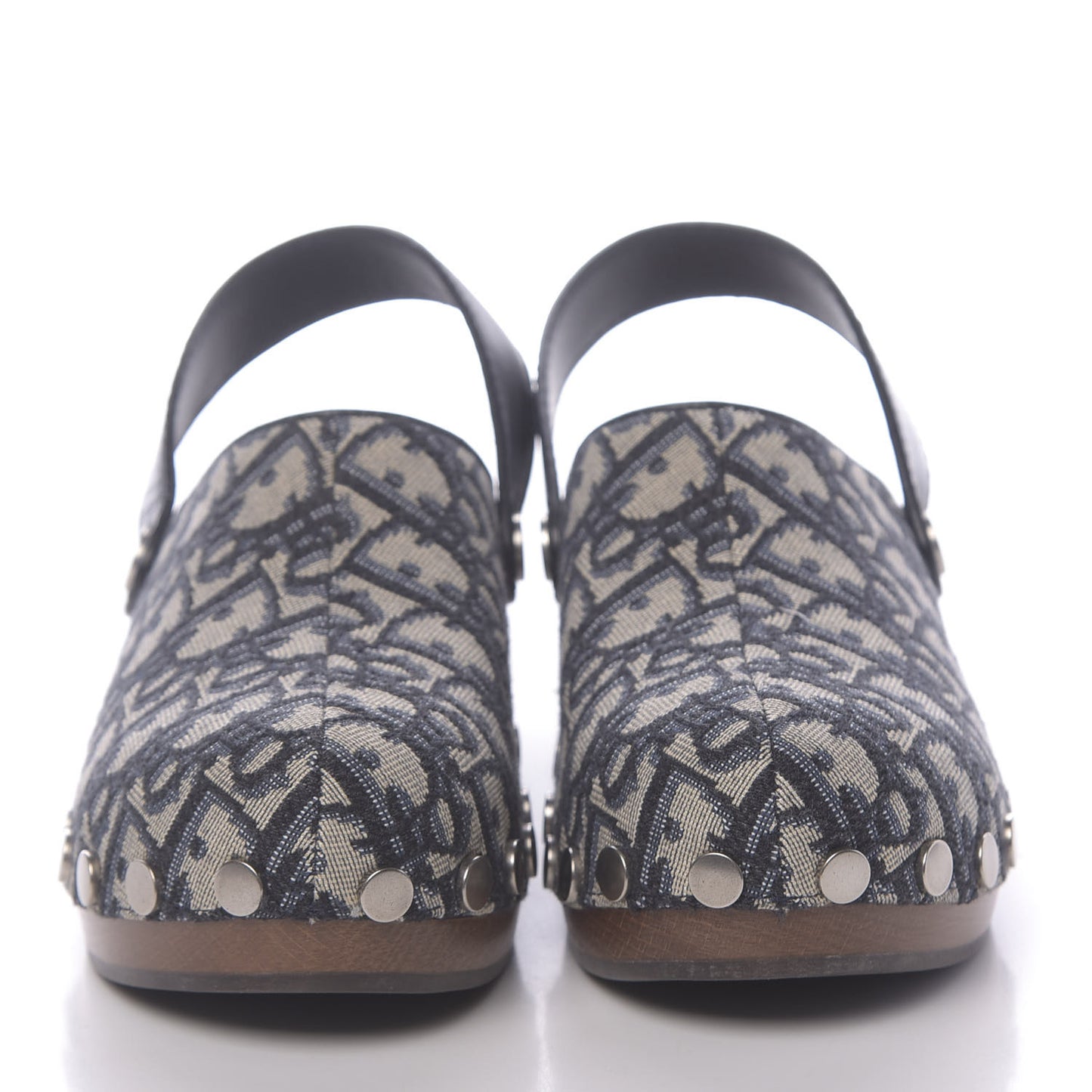 Canvas Oblique Diorquake 20mm Slingback Clogs 36 Deep Blue