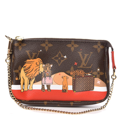 Louis Vuitton Monogram 2018 Christmas Animation Mini Cats Pochette Accessories 1 of 8