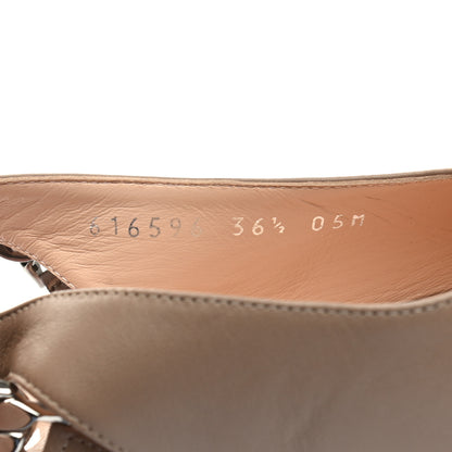 Gucci Nappa Lumiere Horsebit Chain Slingback Pumps 36.5 Mud 8 of 8