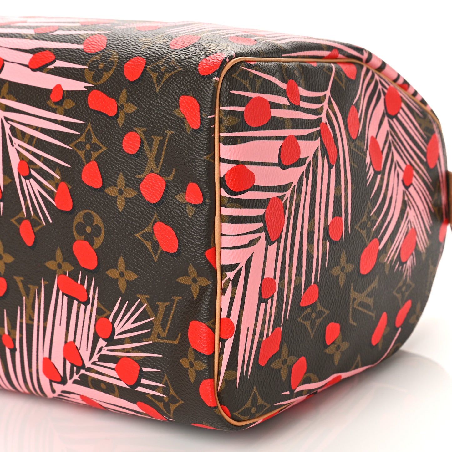 Monogram Jungle Dots Speedy 30 Sugar Pink Poppy