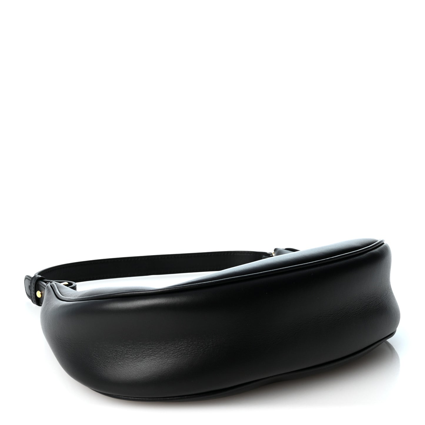 Smooth Calfskin Medium Strap Ava Triomphe Shoulder Bag Black