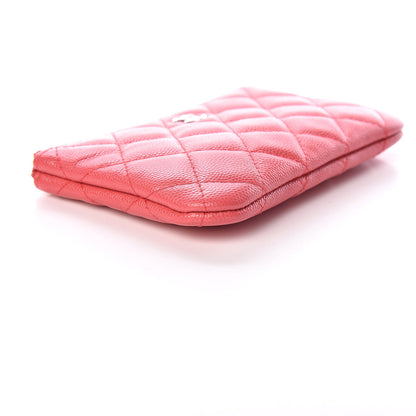 Chanel Caviar Quilted Small Cosmetic Case Dark Pink 5 of 10
