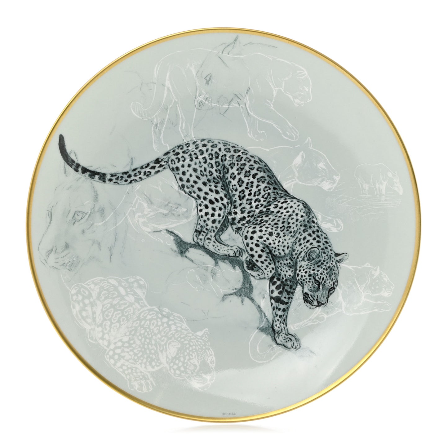 Porcelain Carnets D'Equateur Jaguar Dessert Plate
