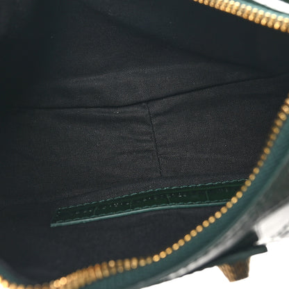 Balenciaga Extra Supple Calfskin Crocodile Embossed Le Cagole Shoulder Bag XS Forest Green 6 of 11