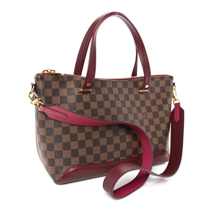 Louis Vuitton Damier Ebene Cuir Taurillon Hyde Park Fuchsia 3 of 9