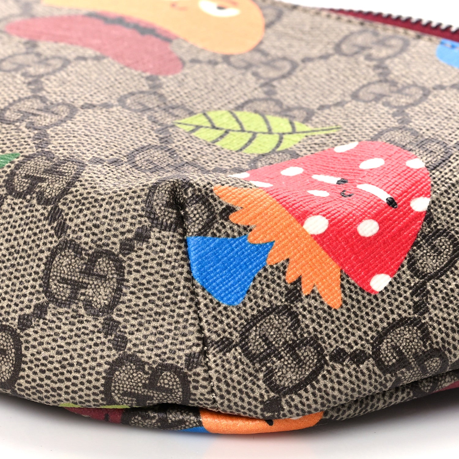 Gucci Soft GG Supreme Monogram Dancing Woodland Childrens Belt Bag Beige Ebony Multicolor 10 of 11