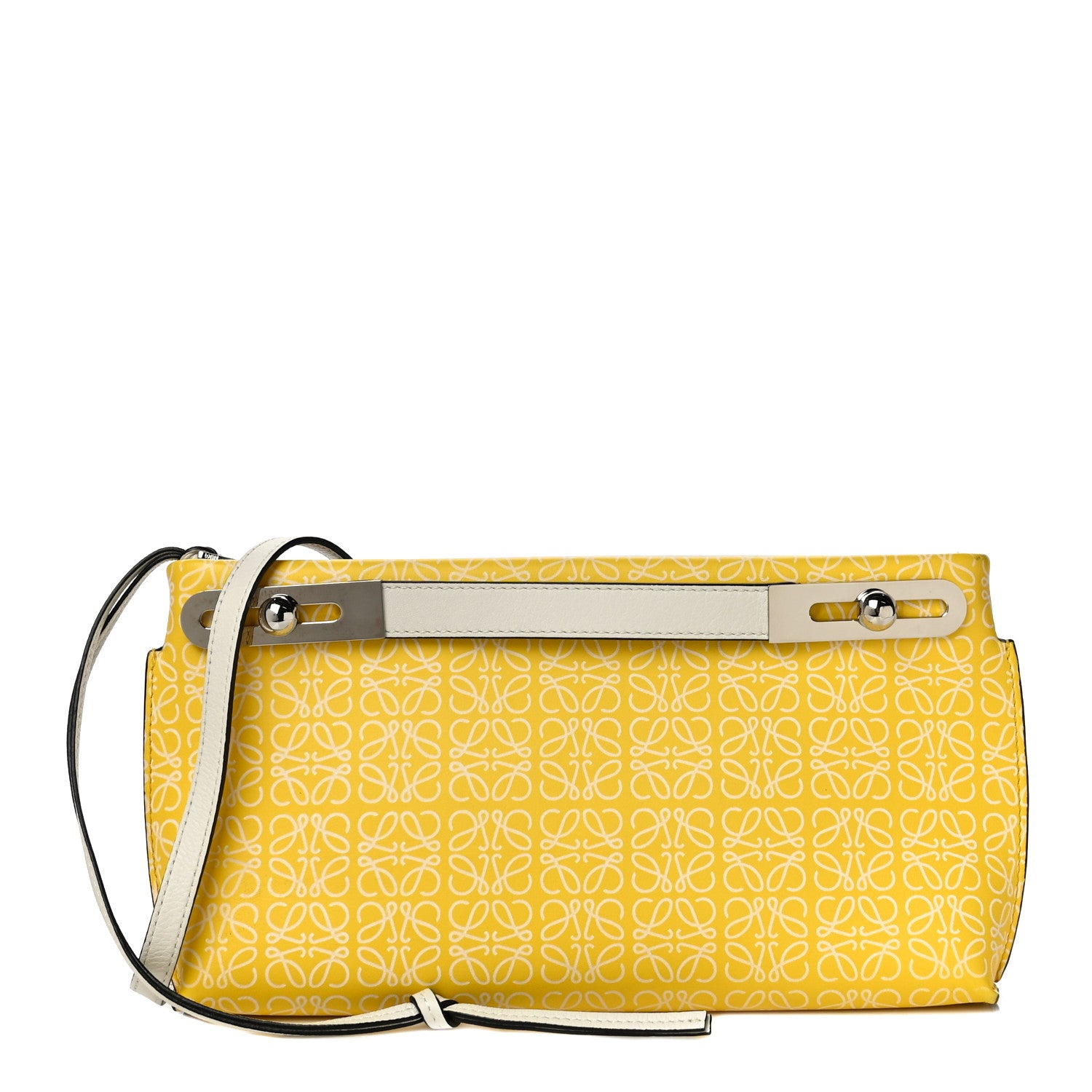 Loewe Engraved Calfskin Anagram Small Missy Bag Yellow White 1 of 10