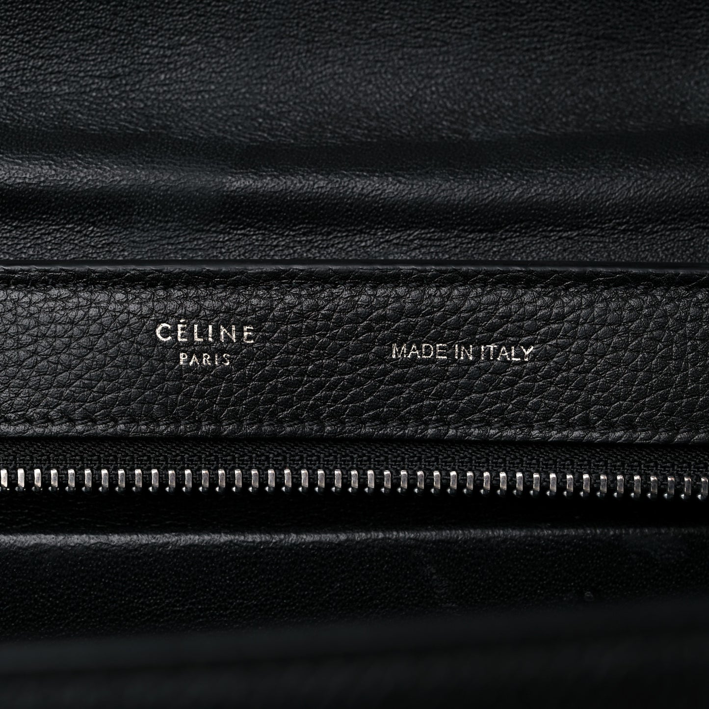 Drummed Calfskin Suede Small Trapeze Black