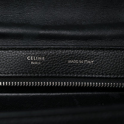 Celine Drummed Calfskin Suede Small Trapeze Black 5 of 15