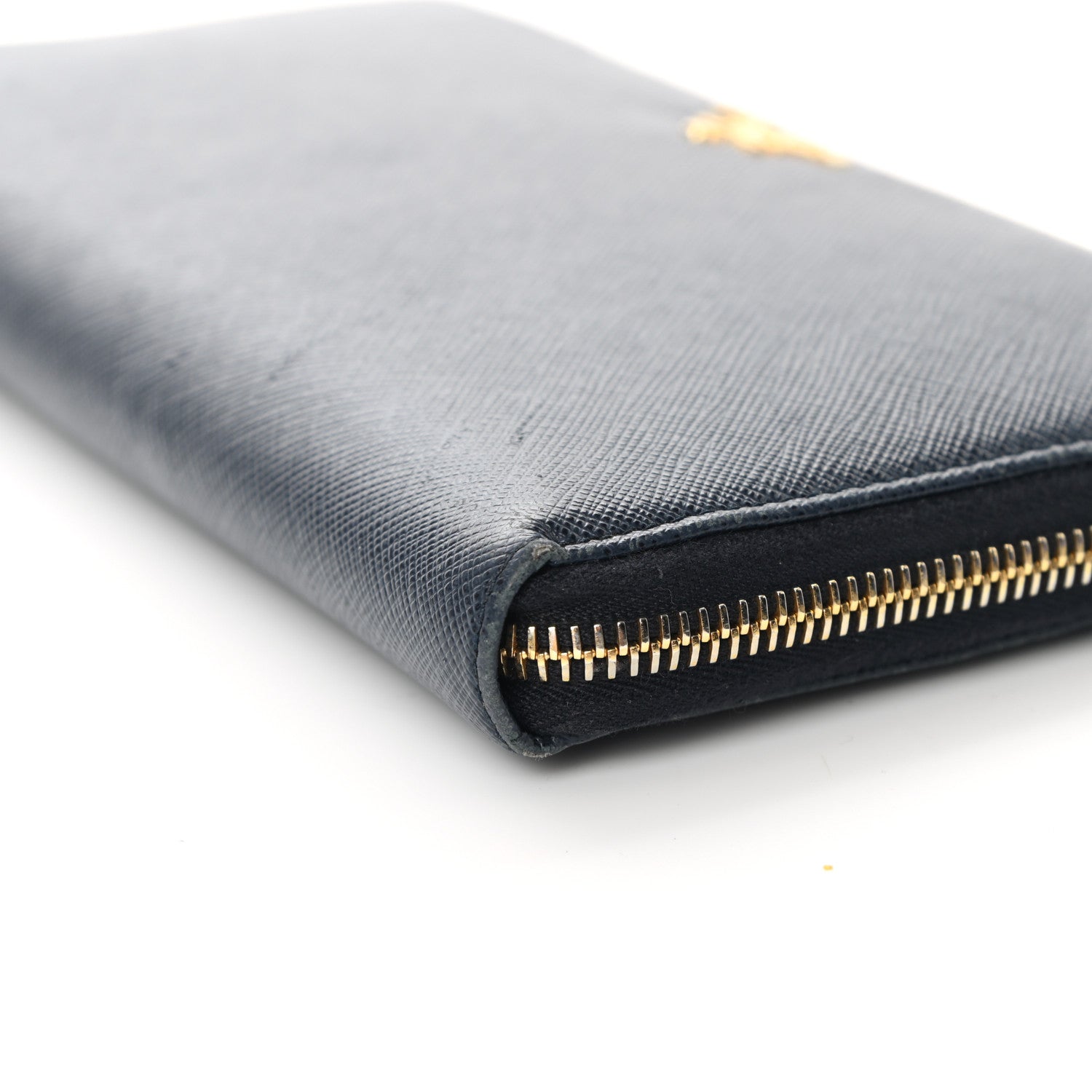 Prada Saffiano Metal Large Zip Around Travel Wallet Baltico 13 of 17