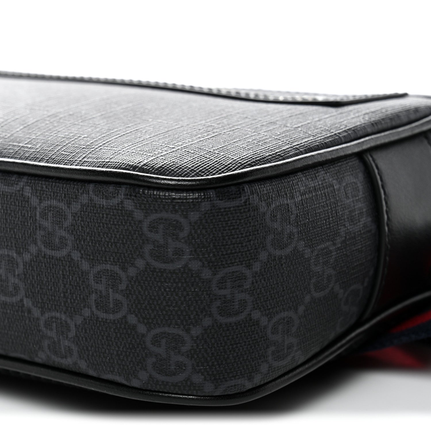 Gucci Soft GG Supreme Monogram Web Belt Bag Black Grey 10 of 10