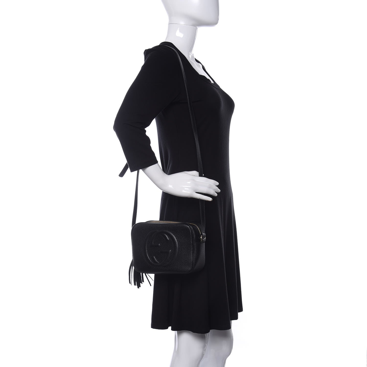 Gucci Pebbled Calfskin Small Soho Disco Bag Black 2 of 10