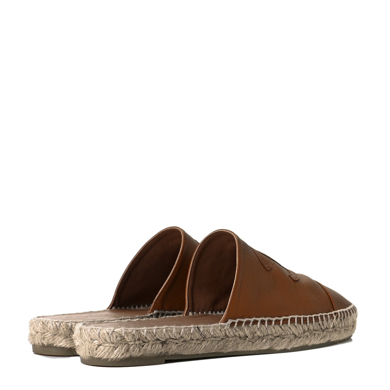 Chanel Calfskin CC Espadrille Mules 39 Light Brown 4 of 9