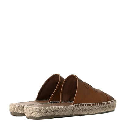 Chanel Calfskin CC Espadrille Mules 39 Light Brown 4 of 9