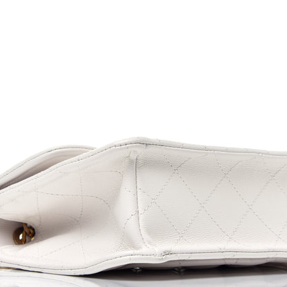 Chanel Caviar Quilted Medium Sweet Classic Flap White 8 of 9
