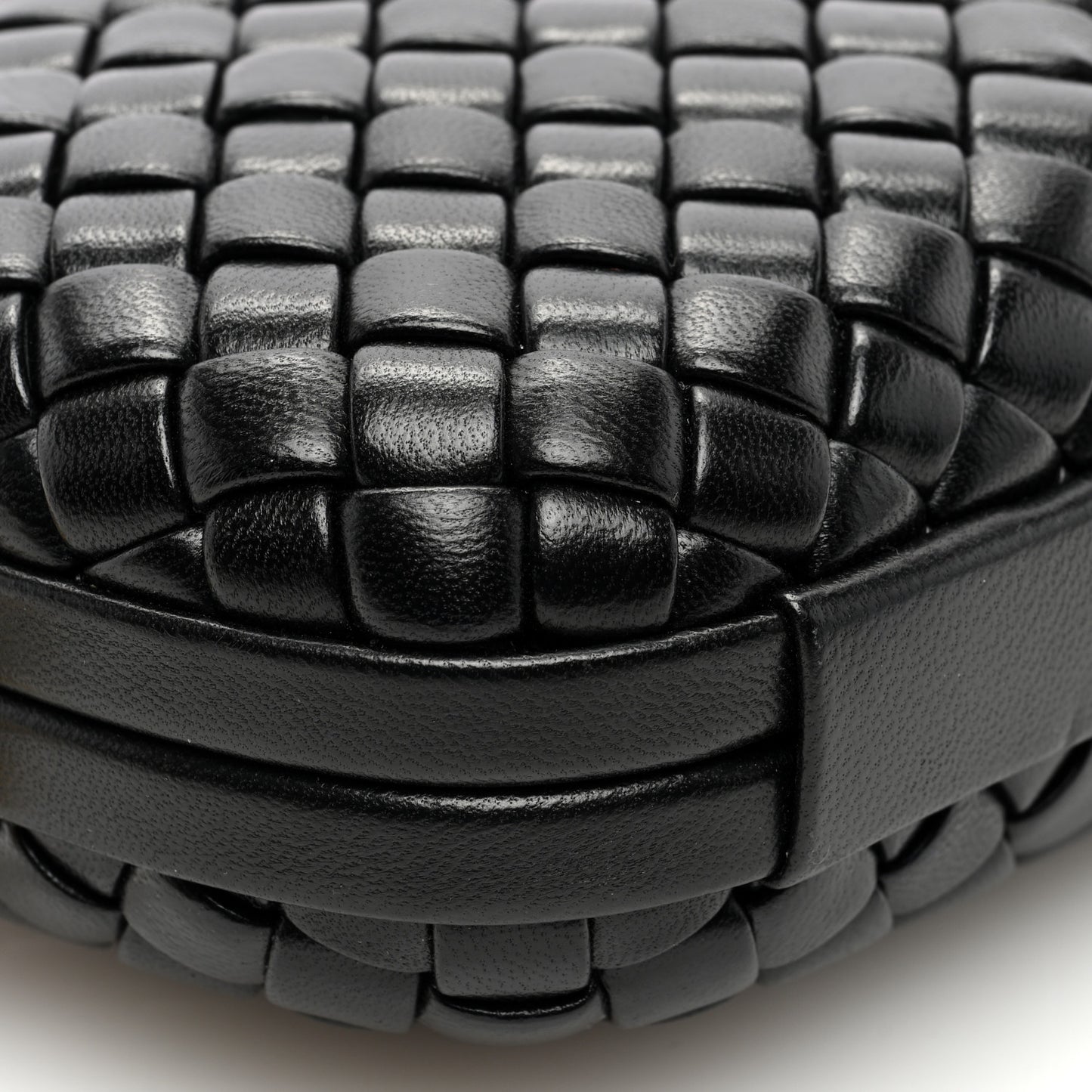 Calfskin Intrecciato Knot On Strap Black
