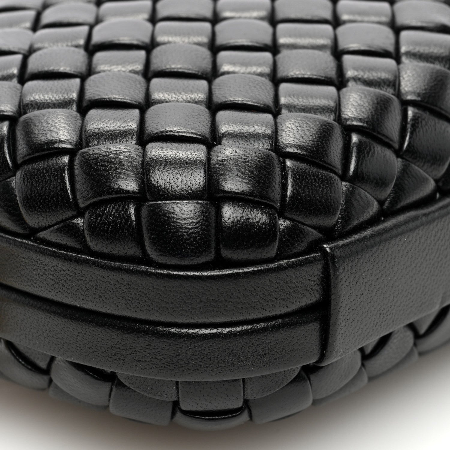 Bottega Veneta Calfskin Intrecciato Knot On Strap Black 8 of 9