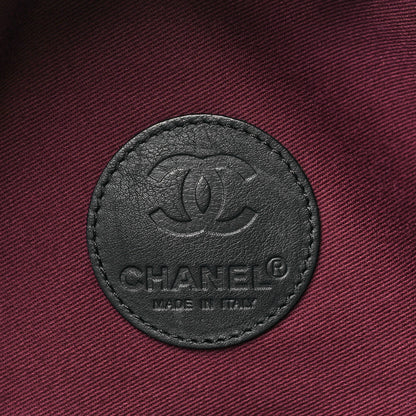 Chanel Coated Canvas Quilted Travel Bag Black 6 of 12
