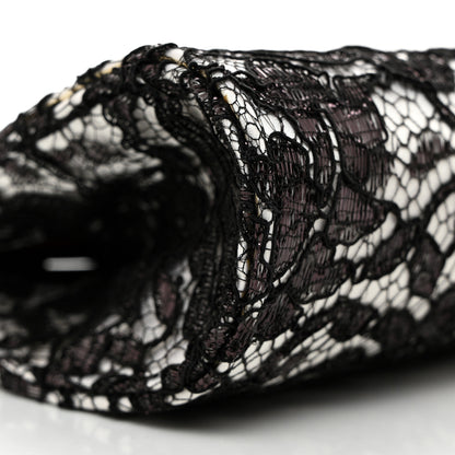 Christian Louboutin Dentelle Lace Palmette Clutch Black 8 of 9