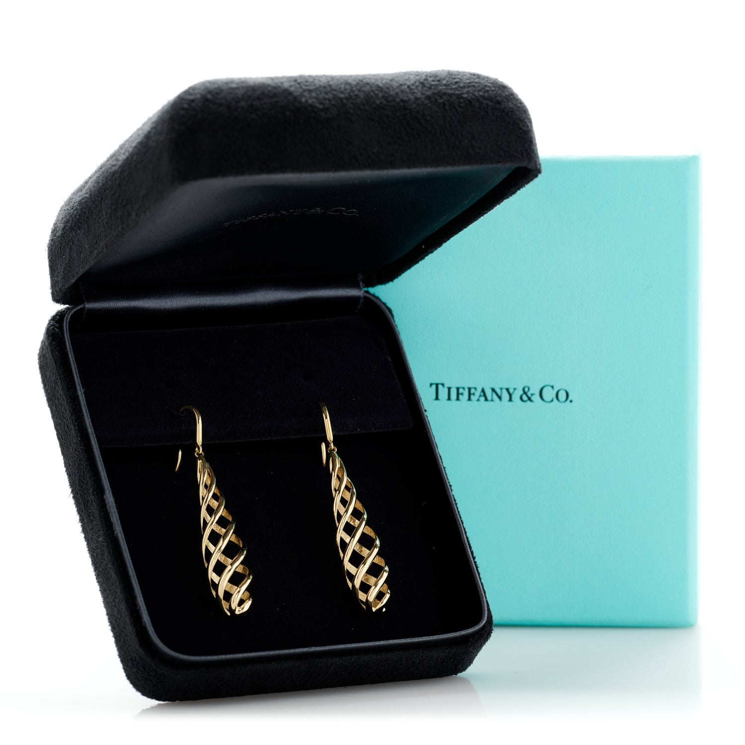 Tiffany 18K Yellow Gold Paloma's Venezia Luce Drop Earrings 5 of 5