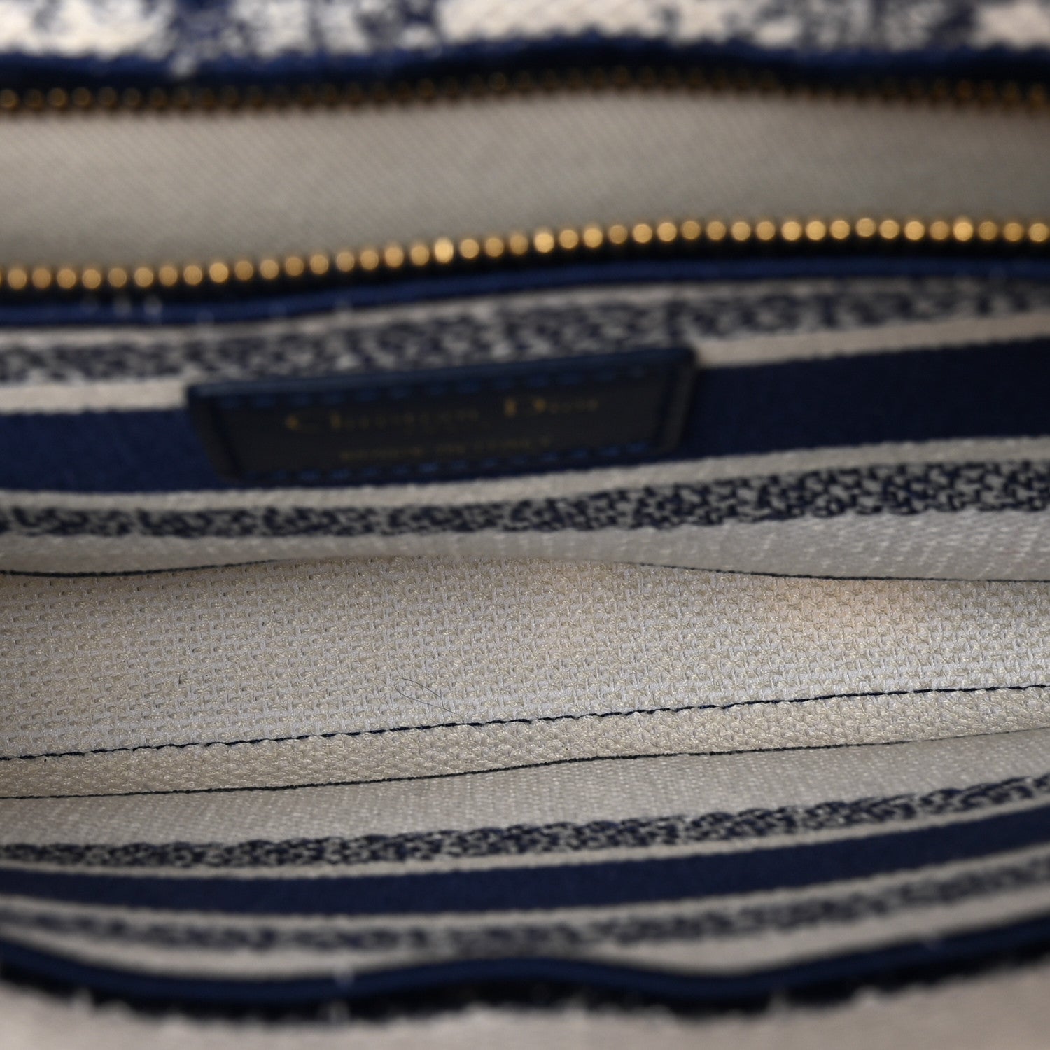 Christian Dior Canvas Reverse Embroidered Rêve d'Infini Medium Lady D-Lite Blue Multicolor 5 of 10