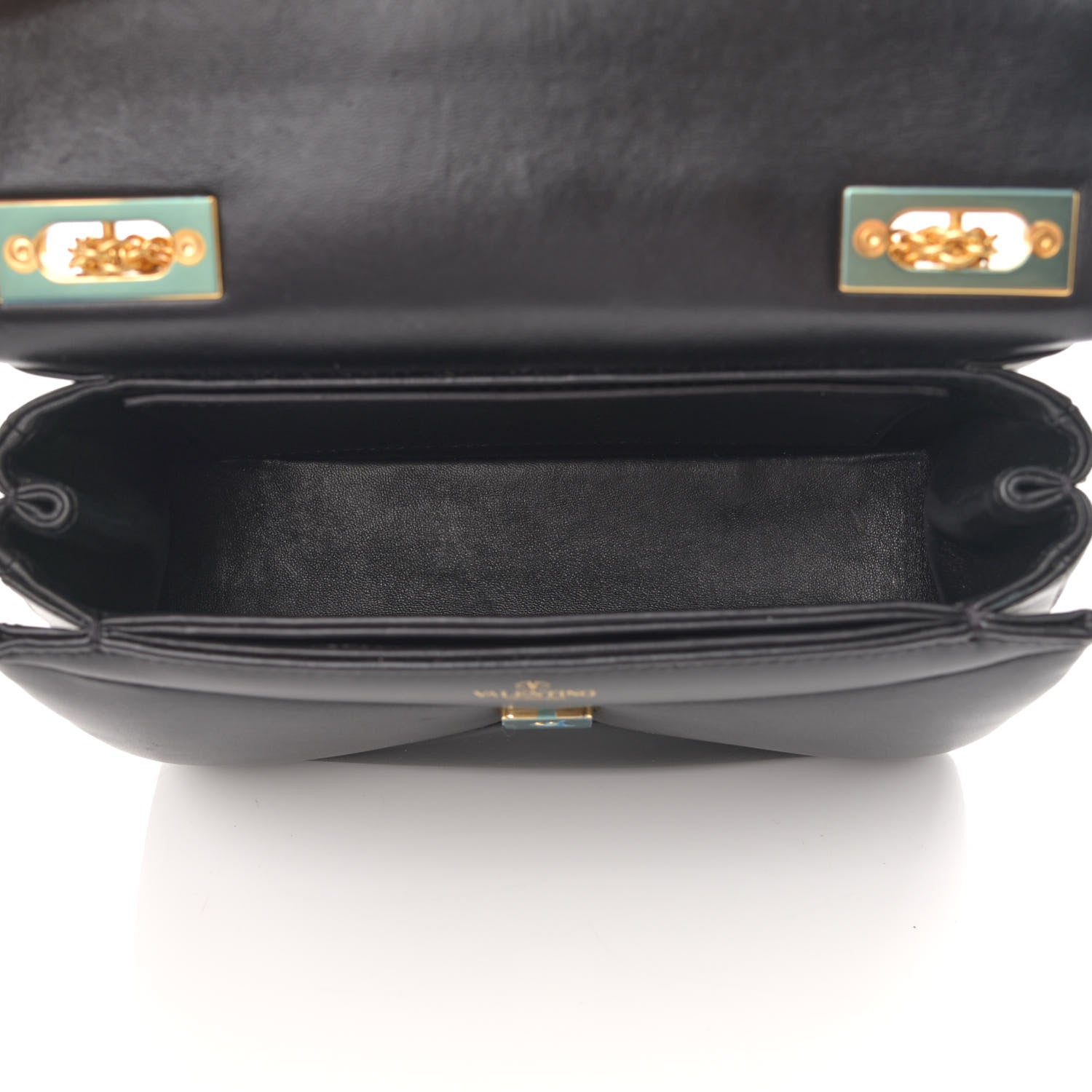 Valentino Garavani Nappa One Stud Chain Clutch Black 5 of 10