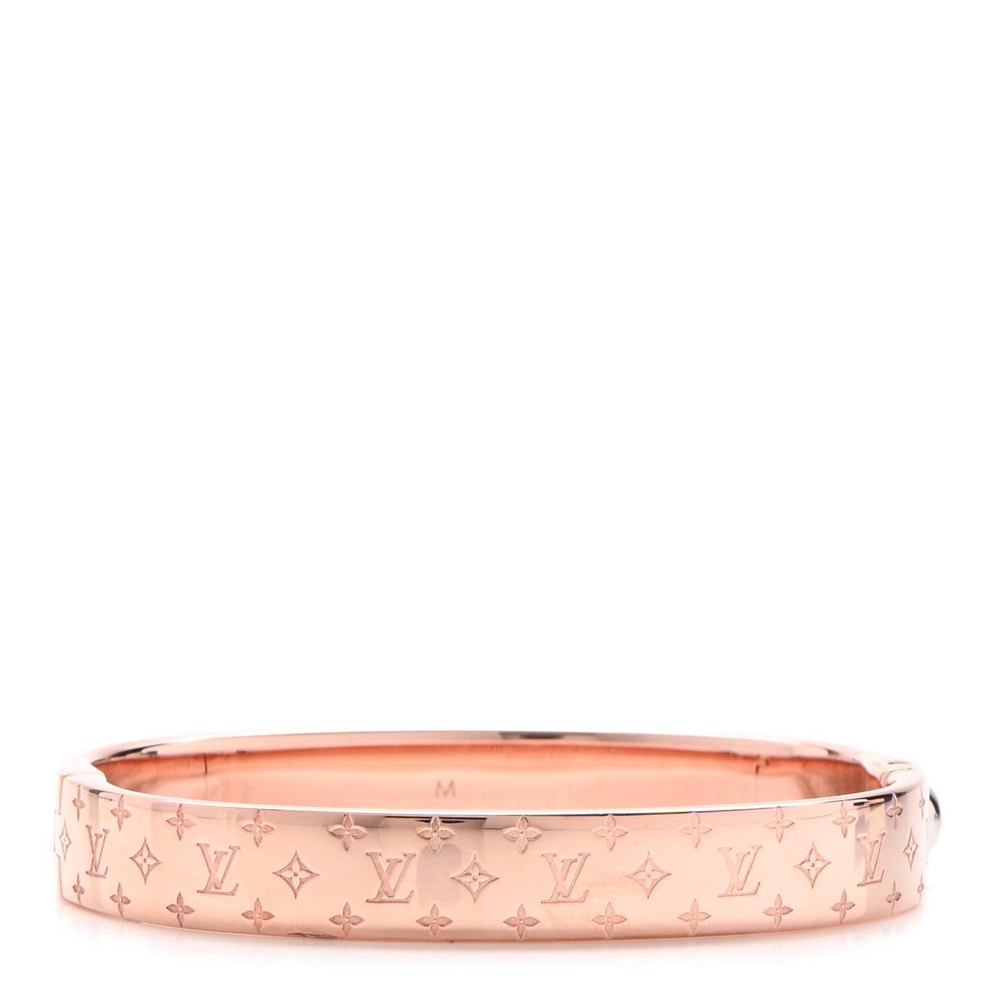 Brass Monogram Nanogram Cuff M Pink Gold