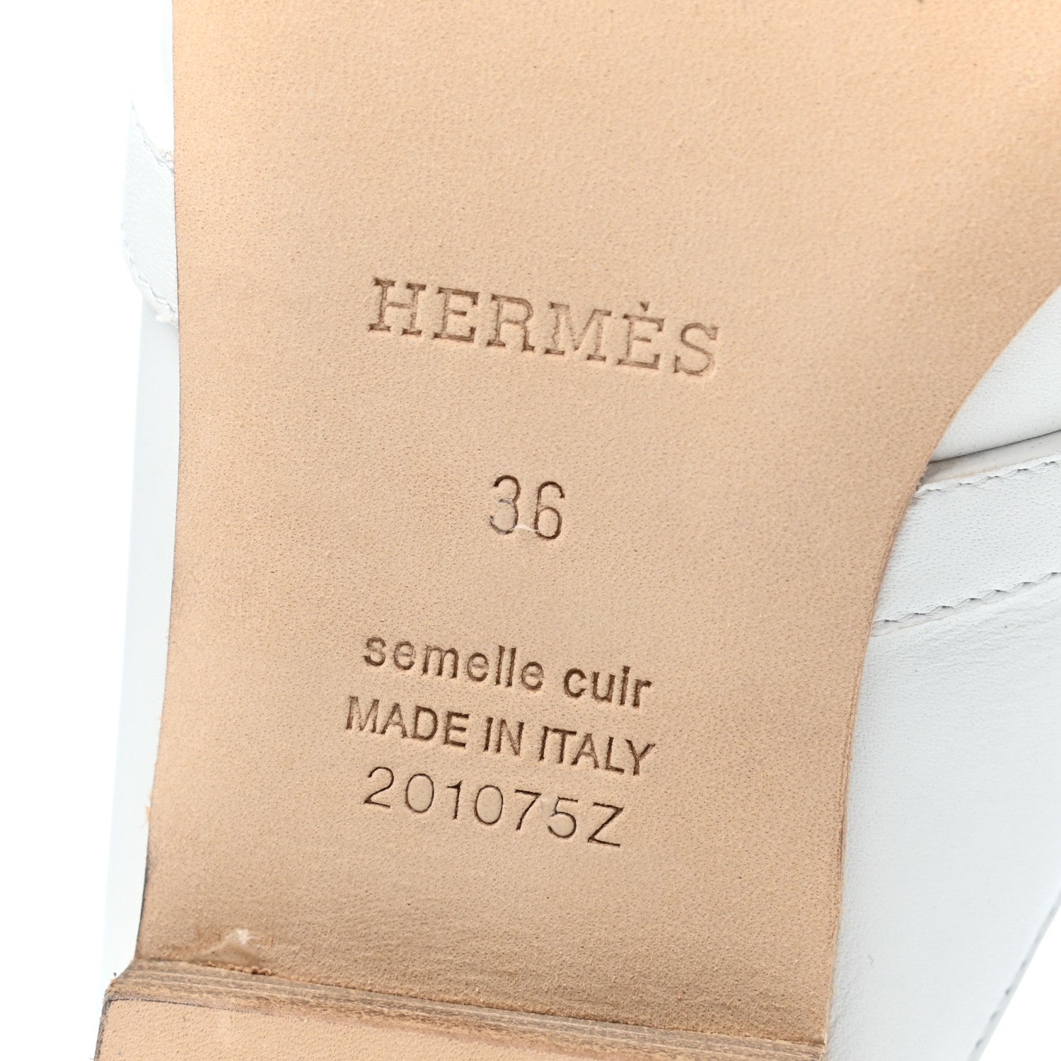 Hermes Calfskin Oz Mules 36 White 6 of 8