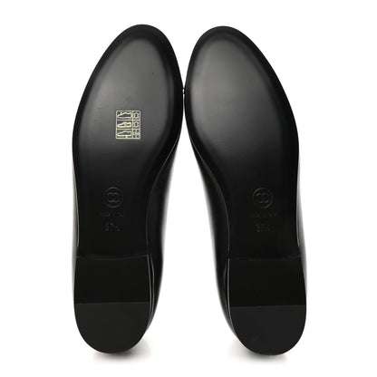 Chanel Lambskin Patent Cap Toe Ballerina Flats 37.5 Black 5 of 9