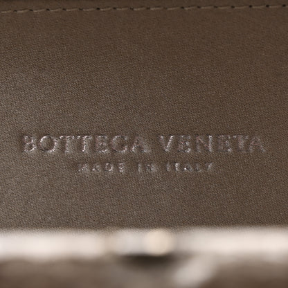 Bottega Veneta Satin Intreccio Impero Stretch Knot Clutch Limestone 6 of 7