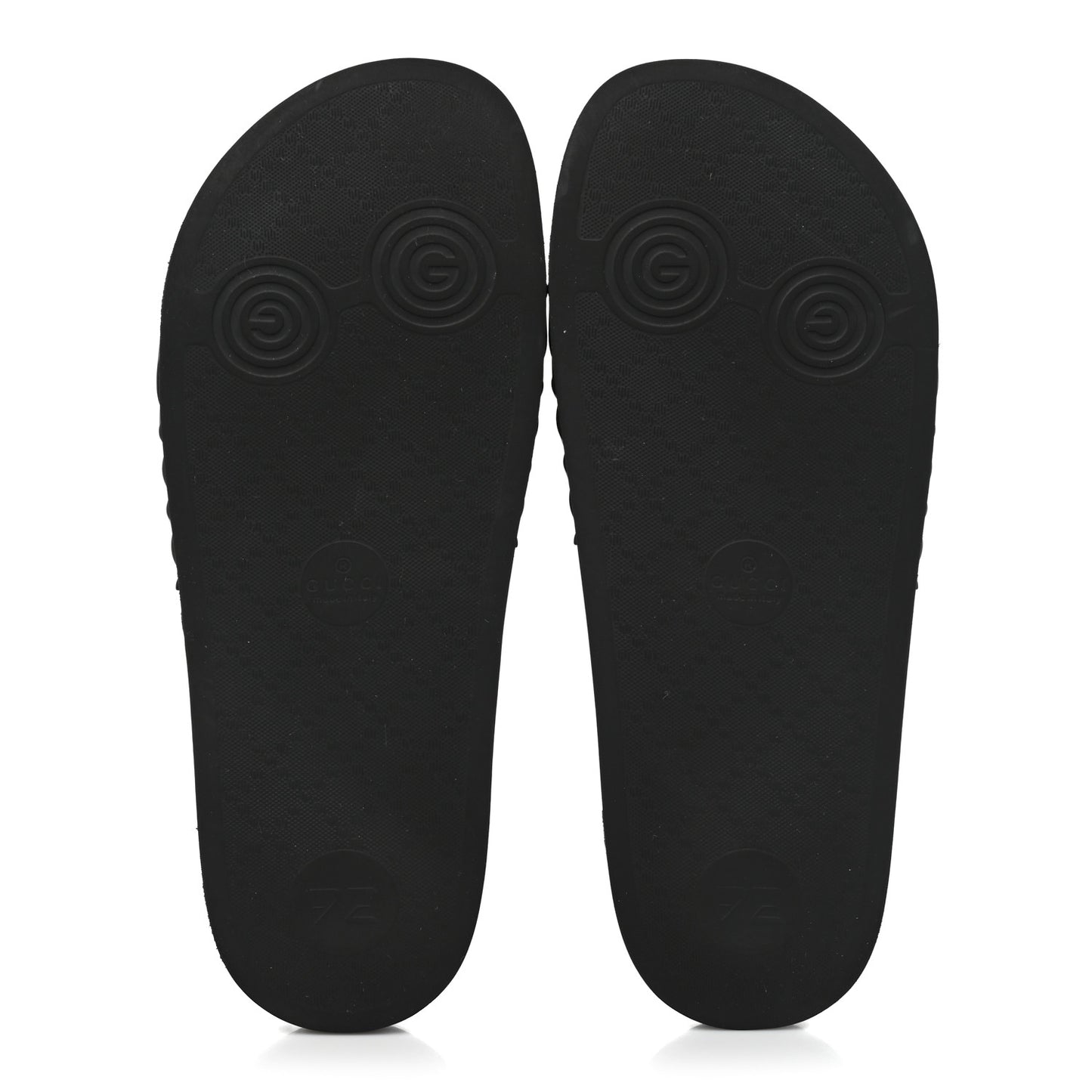 Rubber Matelasse Mens Slide Sandals 11 Black