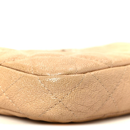 Chanel Metallic Caviar Quilted Small Clutch With Chain Gold 12 of 13